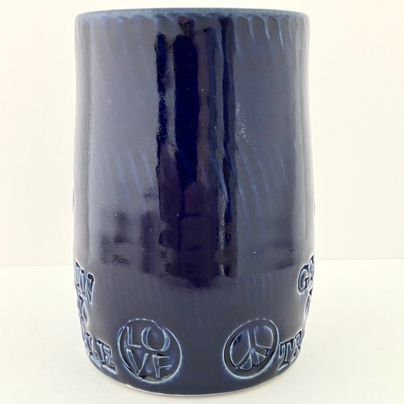 GET IN GOOD TROUBLE Coffee Mug Handmade By potter John Burke, NAVY NWT - Picture 5 of 10